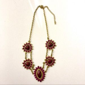 Purple statement necklace